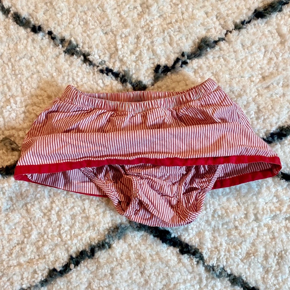 Baby Gap Red White Striped Skirt Bloomers Skort - Picture 4 of 6